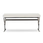 Baxton Studio Herald Stainless Steel & Upholstered Bench - image 2