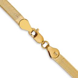 Unisex Gold Classics™ 10kt. 4.0mm 7in. Herringbone Chain Bracelet