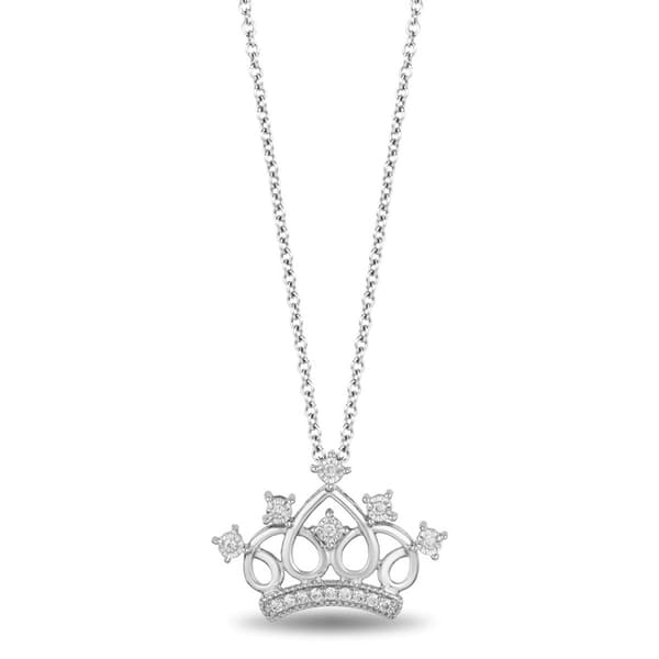 Enchanted by Disney Sterling Silver Crown Pendant - image 