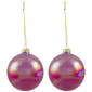 Northlight 6ct. Pink Shiny Glass Ball Christmas Ornaments - image 3