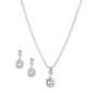 Nine West Silver-Tone & Crystal Pendant & Earrings Set - image 1