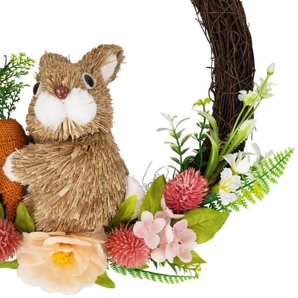 Northlight Seasonal Floral Grapevine & Bunny Easter Wreath
