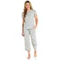 Womens Poppy & Clay Floral Drop Needle Capri Pajama Set - image 1