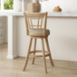 HH2 Home Fairfox Natural Wood Bar Height Swivel Stool - image 7