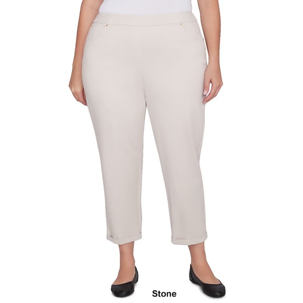 Plus Size Alfred Dunner Romancing The Stone Cuffed Ankle Pants