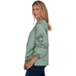 Womens Ruby Rd. Game of Luxe Embroidered Sleeve Voile Blouse - image 4