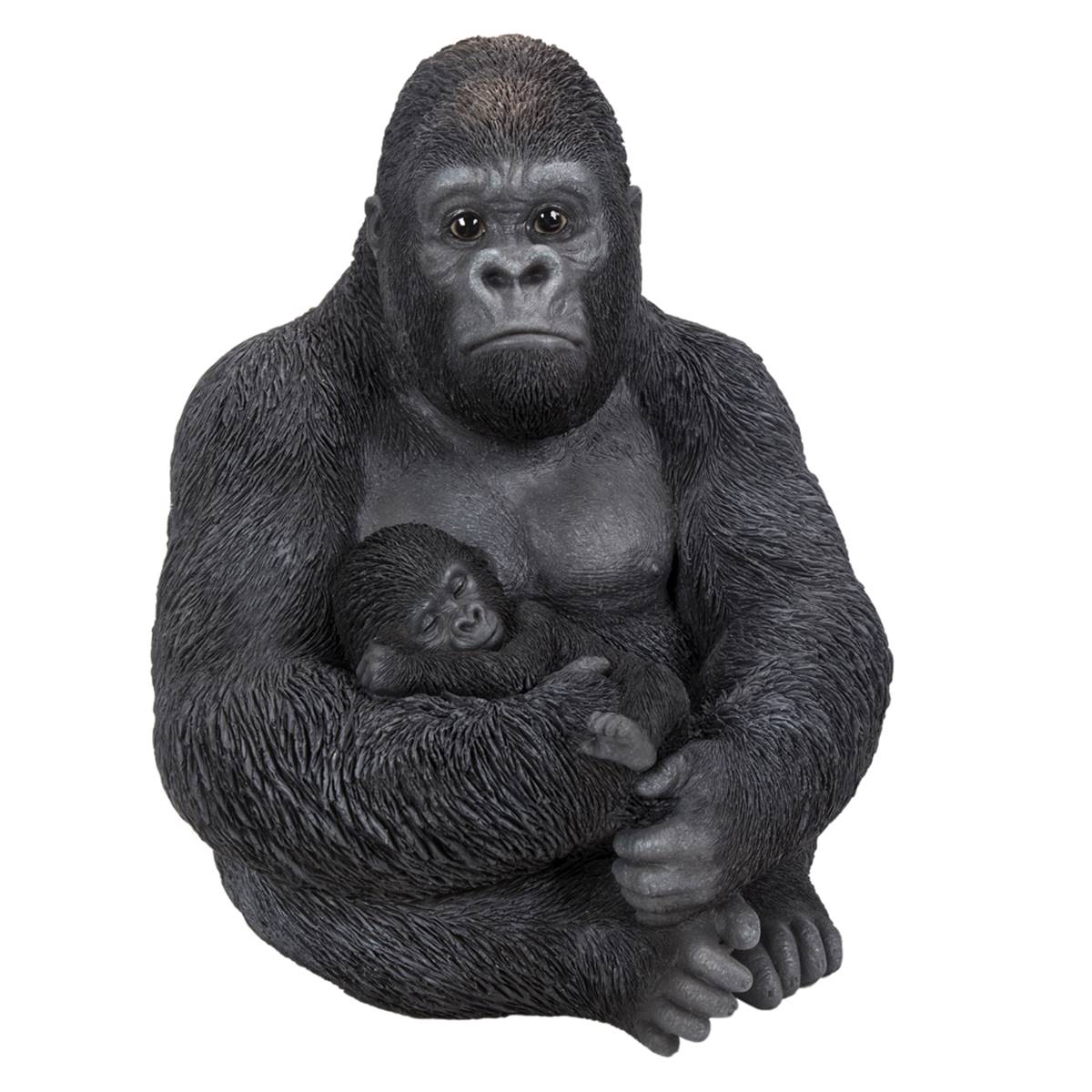 Open Video Modal for Hi-Line Gift Gorilla Sitting with Baby Garden Statue