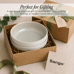 Sango Resona Moss/Cream Large Ceramic Serving Bowl - Set of 2