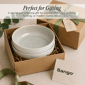 Sango Resona Moss/Cream Large Ceramic Serving Bowl - Set of 2 - image 6
