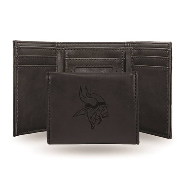 Mens NFL Minnesota Vikings Faux Leather Trifold Wallet