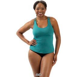 Womens Dolfin® Aquashape Deep Scoop Neck Tankini Top