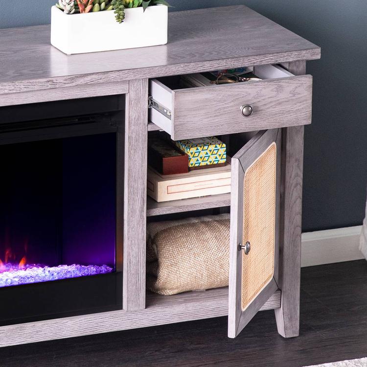 Southern Enterprises Edderton Color Changing Fireplace