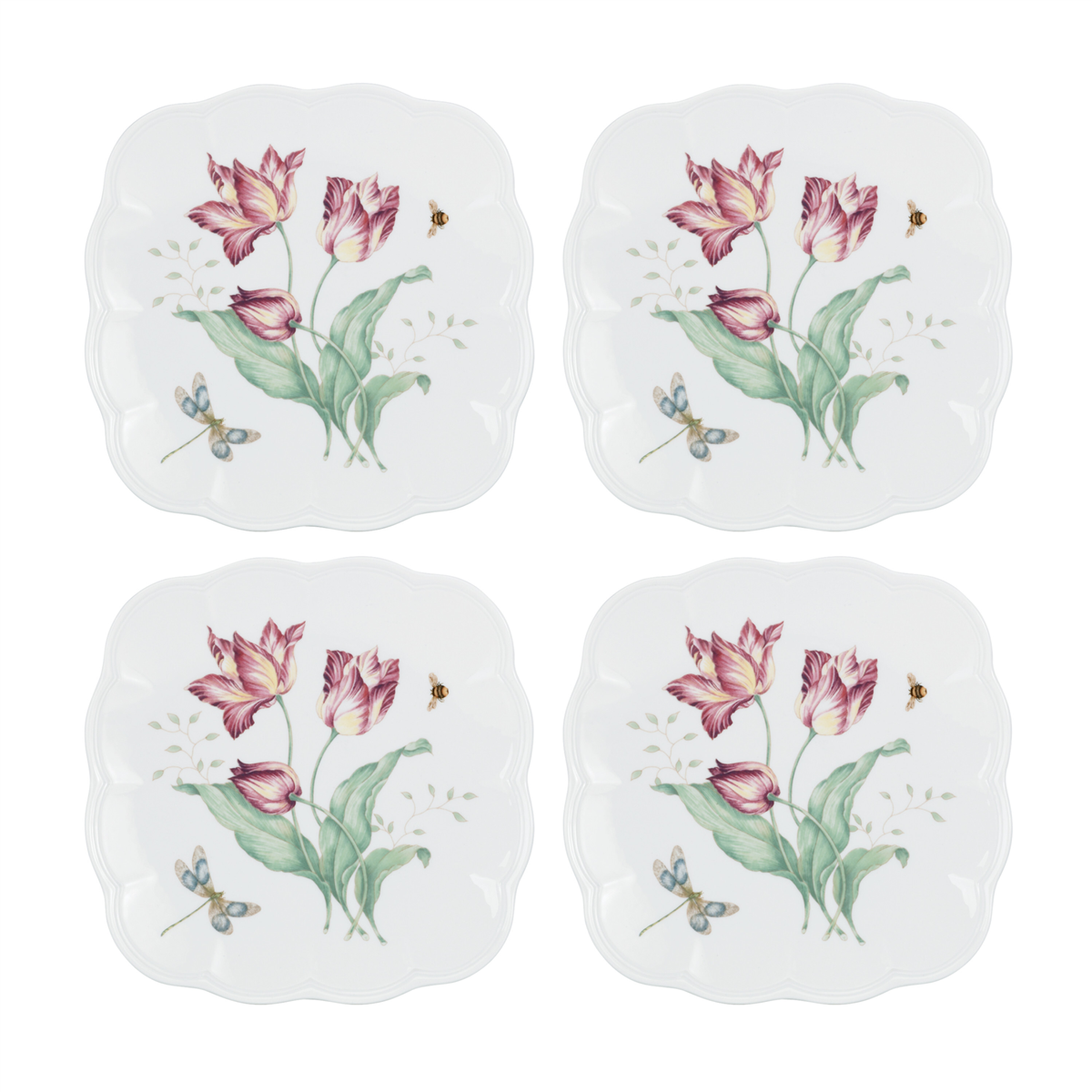 Lenox(R) Butterfly Meadow(R) Square Accent Plates - Set of 4