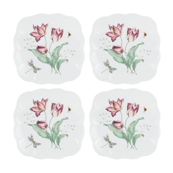 Lenox® Butterfly Meadow® Square Accent Plates - Set of 4 - image 