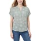 Womens NY Collection Short Sleeve Floral Prnted Pullover Airflow - image 1