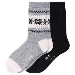 Womens HUE 2Pk Snowflake Boot Socks