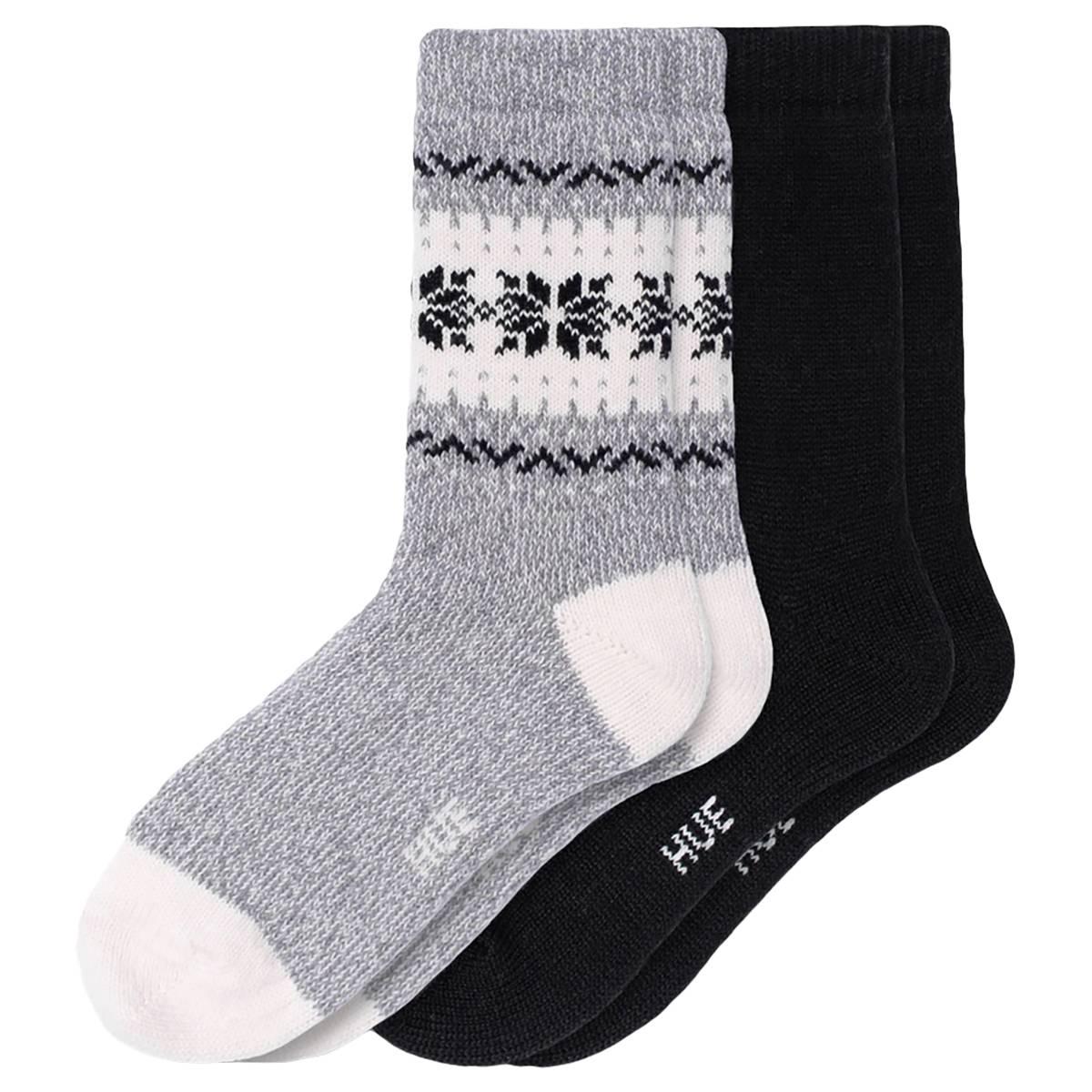 Womens HUE 2Pk Snowflake Boot Socks