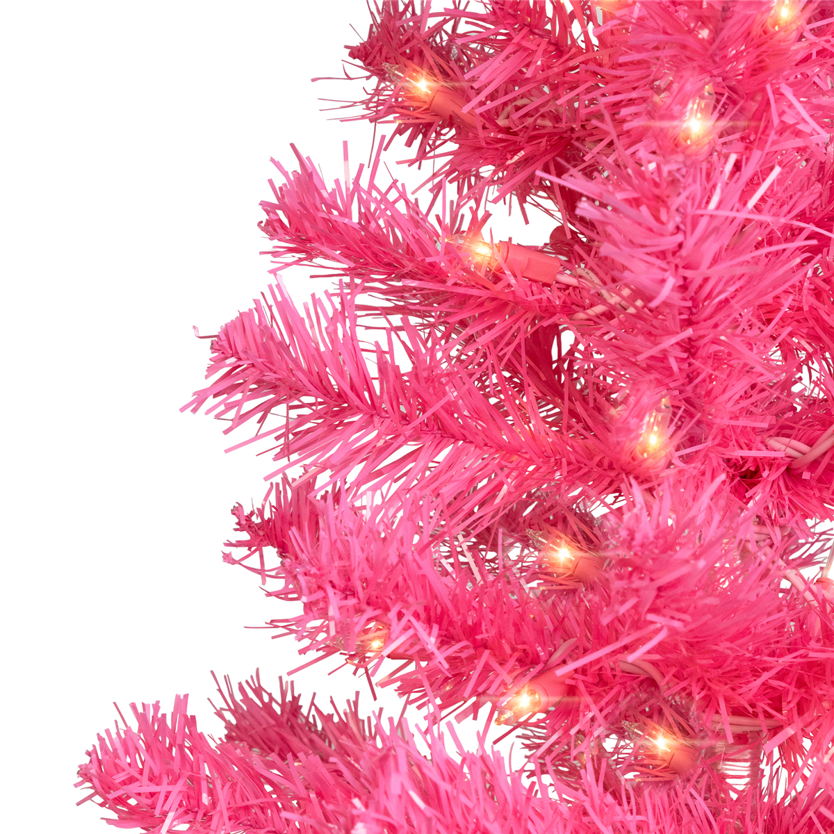 Northlight 3ft. Pink Pre-Lit Tinsel Artificial Christmas Tree