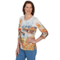Womens Alfred Dunner Classics Autumn Lake Scene Blouse - image 3