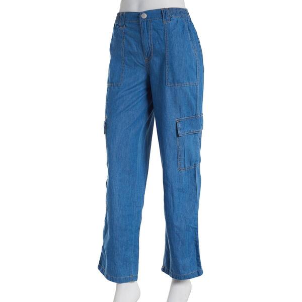 Juniors Almost Famous&#40;tm&#41; Billie Chambray Cargo Skater Pants - image 