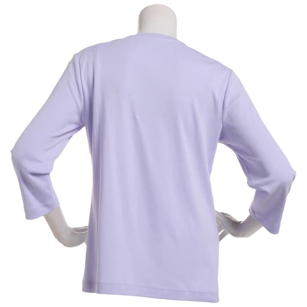 Womens Preswick & Moore&#174; 3/4 Sleeve V-Neck Solid Tee