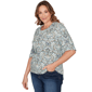 Plus Size Skye’s the Limit Fresh Start 3/4 Sleeve Jacquard Blouse - image 3