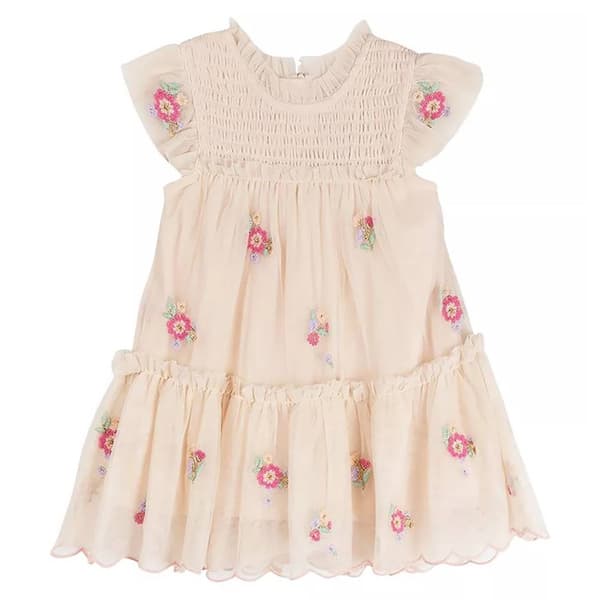 Baby Girl &#40;3-24M&#41; Rare Editions Floral Embroidery Dress - image 