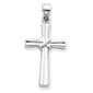 14kt. White Gold Hollow Cross Pendant - image 1