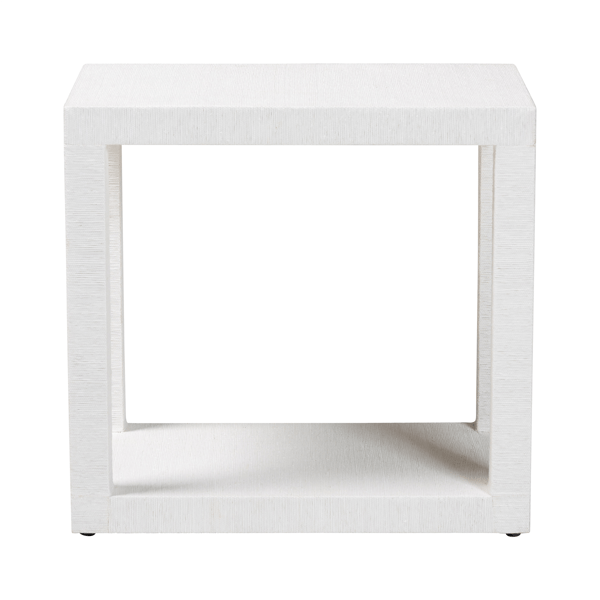 bali & pari Oaklynn Two-Tier Natural Grasscloth End Table