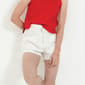 Womens MNK Zip Front Belted Shorts with Pockets - image 2