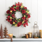 Puleo International Pre-Lit Red Adorned Christmas Wreath - image 2
