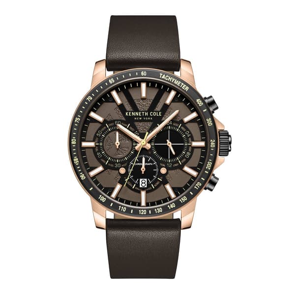 Mens Kenneth Cole&#40;R&#41; New York Brown/Grey Dial Watch - KCWGC2234804 - image 