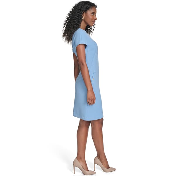 Womens Tommy Hilfiger Short Sleeve Knit A-Line Dress