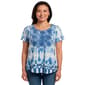 Womens OneWorld Short Sleeve Abstract Sublimation Tee - image 1