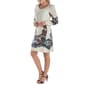 Womens 24/7 Comfort Apparel Floral Long Sleeve Shift Dress - image 3