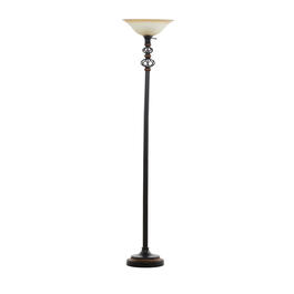 9th & Pike&#174; Black Metal Traditional Torchiere Floor Lamp