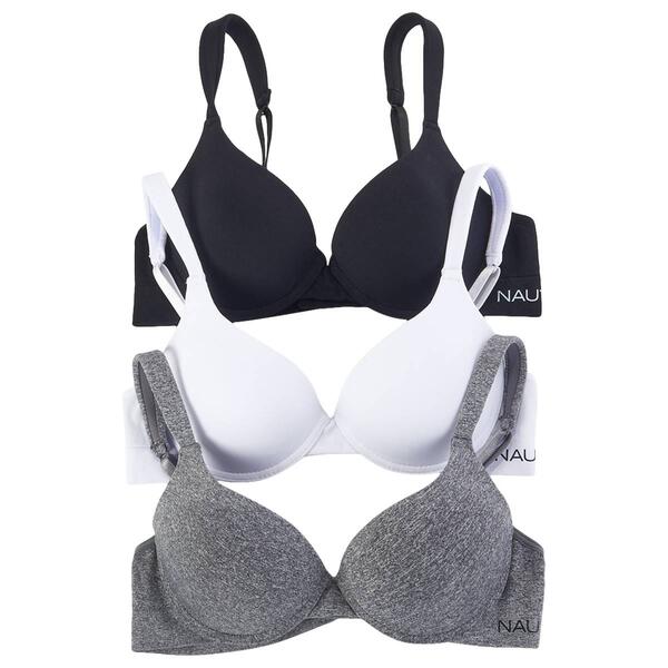 Womens Nautica T-Shirt Solid Logo Bras NT4918-3PKF - image 