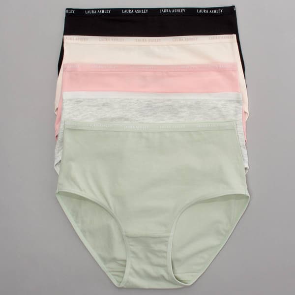 Womens Laura Ashley® 5pk. Solid Briefs Panties LS9221-5PKQD