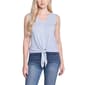 Womens NY Collection Sleeveless Striped Button Down Tie Front - image 1