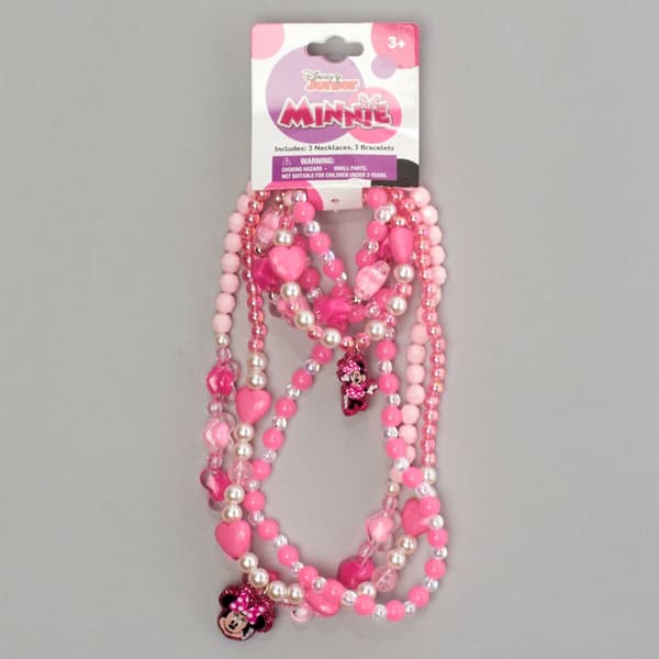 Girls Disney 6pc. Minnie Beaded Necklace and Bracelet Set - image 