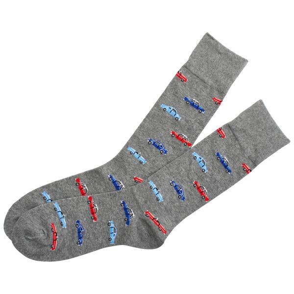 Mens Davco&#40;R&#41; Classic Cars Marled Crew Socks - image 