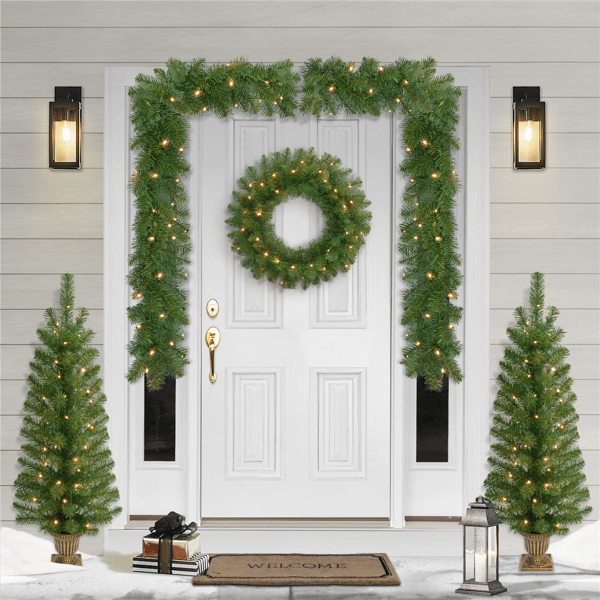 Puleo International 5pc. Pre-Lit Christmas Décor Set