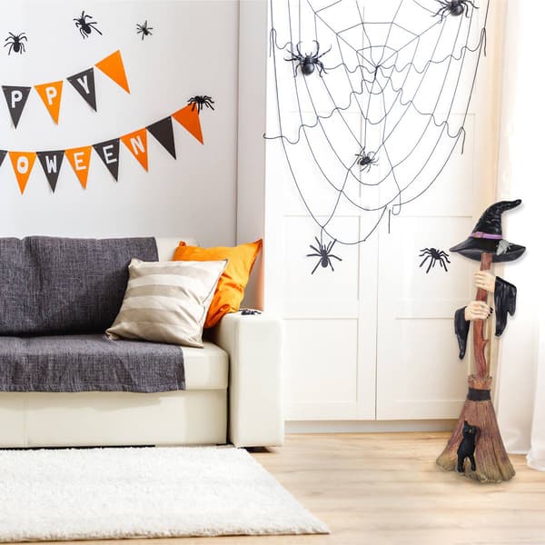 National Tree 48in. Broom with Arms & Witch Hat