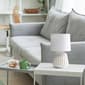 Simple Designs Petite Off White Ceramic Pleated Base Table Lamp - image 8