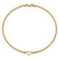 14k Gold Polished Open Heart 10in. Anklet - image 4