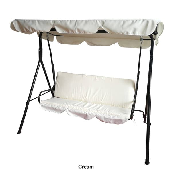Northlight Seasonal 3-Seater Patio Swing with Adjustable Canopy