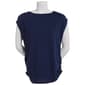 Womens French Laundry Sleeveless Solid Boat Neck Side Shirred Tee - image 1