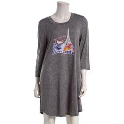 Womens Jaclyn 3/4 Sleeve Bon Appetit Nightshirt