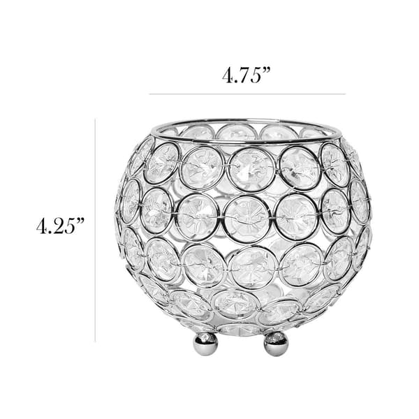 Elegant Designs&#8482; Elipse Crystal 4.25in. Circular Decorative Vase