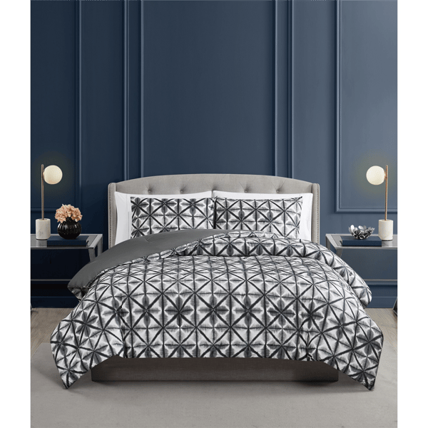 Vince Camuto Classic Shibori 3pc. Comforter Set